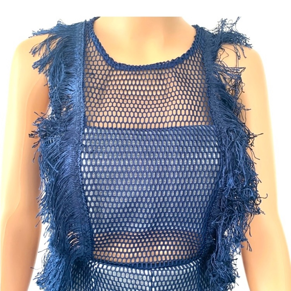 Caribbean Queen Blue Mesh Dress - Picture 12 of 16
